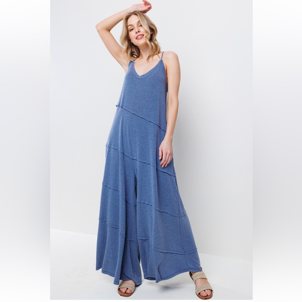 34 Boho Stunning loose fit wide leg fabulous jumpsuit